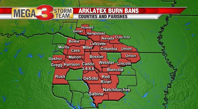 Latest Burn Bans as of 9/17/19